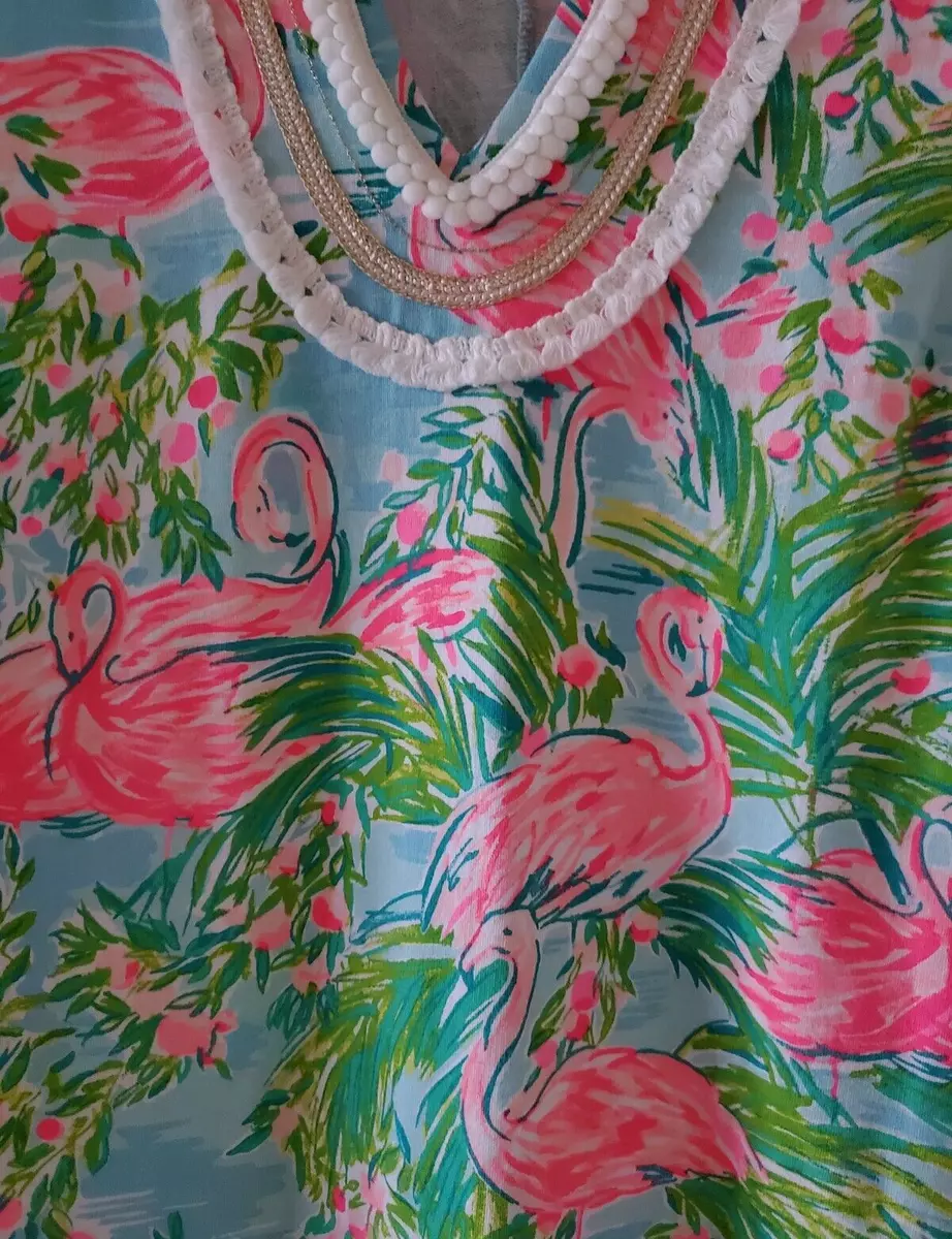 Lilly Pulitzer Harper Shift Dress Floridita Flamingo Medium