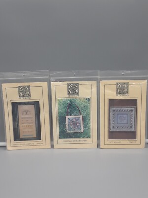 M Designs Embroidery Charts - Sampler, Ornament, & Deco Square (3 Charts Total)