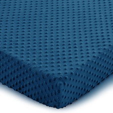 Pack N Play Sheets Fitted, 26 X 38 Inch Minky Dot Mini Crib Sheet for Boys, Soft