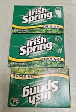 Vintage Irish Spring Original Deodorant Bar Soap 4oz Bath Size USA New Lot Of 3