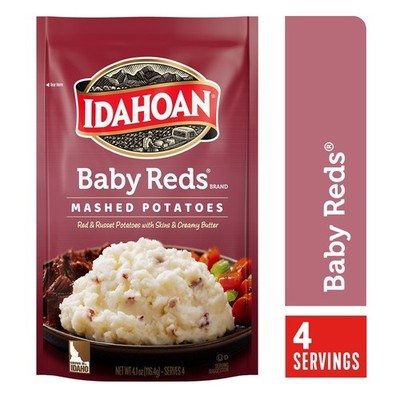 8 pack,Idahoan Baby Reds Mashed Potatoes Side Dish, 4.1 oz.