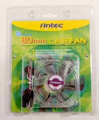 Antec Pro Series 80mm LED Double-Ball Bearing Casefan -- Brand New Sealed!