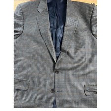 Chaqueta Blazer de Lana a Cuadros para Hombres Abrigo Deportivo Británico Tejido 46REG Pequeño Defecto
