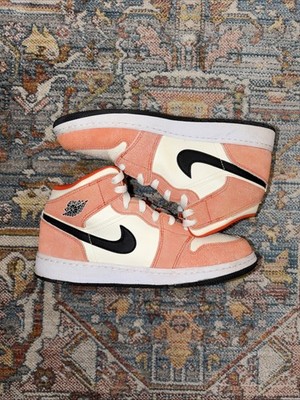 Peach Cream Jordan 1 Mid Size 7 Youth Lightly Worn No Box