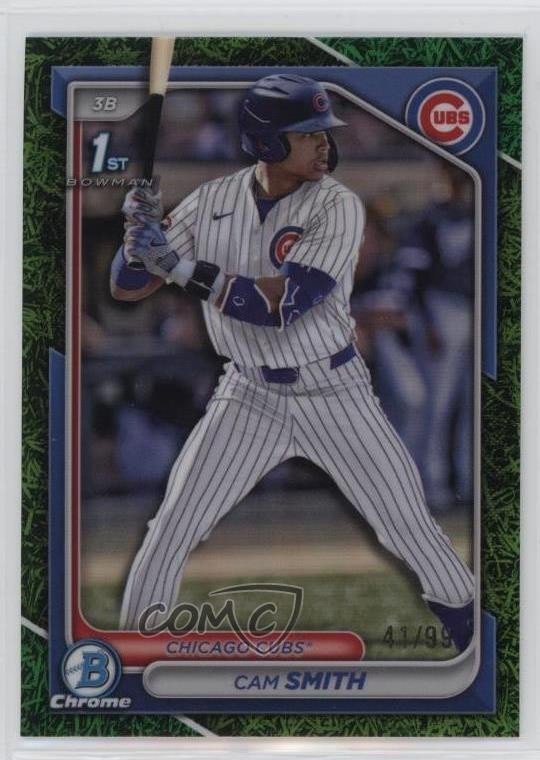 2024 Bowman Draft Chrome Green Grass Refractor 41/99 Cam Smith #BDC-67 v9t
