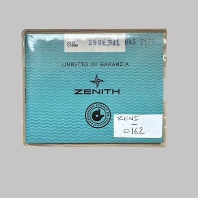 Zenith warranty booklet 259e.541