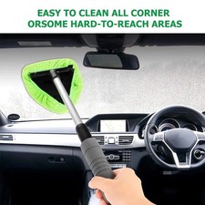 Telescopic Car Window Windshield Cleaning Brush Set Microfiber Glass Cleaner UK