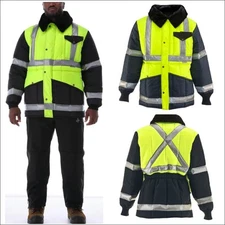 RefrigiWear 342 Iron-Tuff Two-Tone Hi-Vis Jackoat-Cold Weather Jacket-Size: S