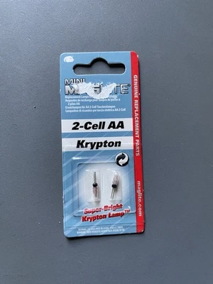 lampe mini magLite krypton 2-cell AA blister de 2. ampoule rechange vintage - Photo 1/2