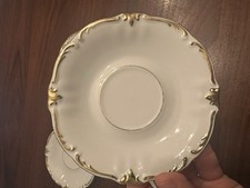 Set di 5 piattini vintage Winterling Baviera Germania bordo oro bianco