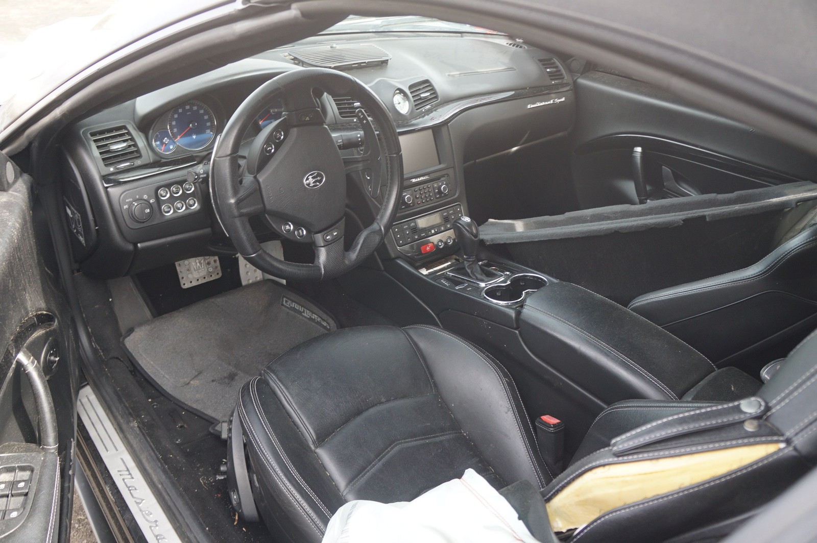 Center Console Rear Trim Cover Black OEM Maserati Grancabrio 2010-17+ *Note*