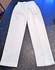 VTG 80s Christy Girl Pants High Waist Pleated Front Ivory USA Made Women Size 6