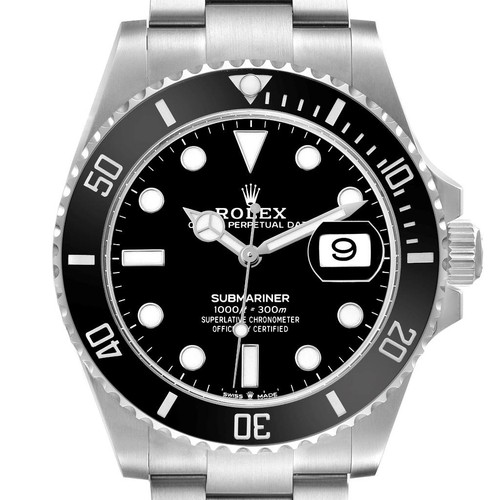 Rolex Submariner Steel Black Ceramic Bezel Mens Watch 126610