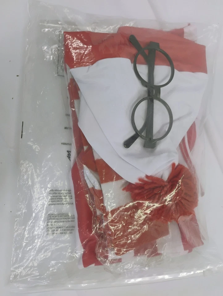 Where Is Waldo - Adult Costume - Size XL Red/White - Glasses, Hat, Shirt & Socks - Image 2 of 4