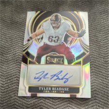 Panini 2025 Select Football Tyler Biadasz Commanders Prizm Autograph SIP-TBZ