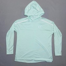 Under Armour HeatGear Hoodie Women XS Loose Fit Mint Green Athletic Athleisure
