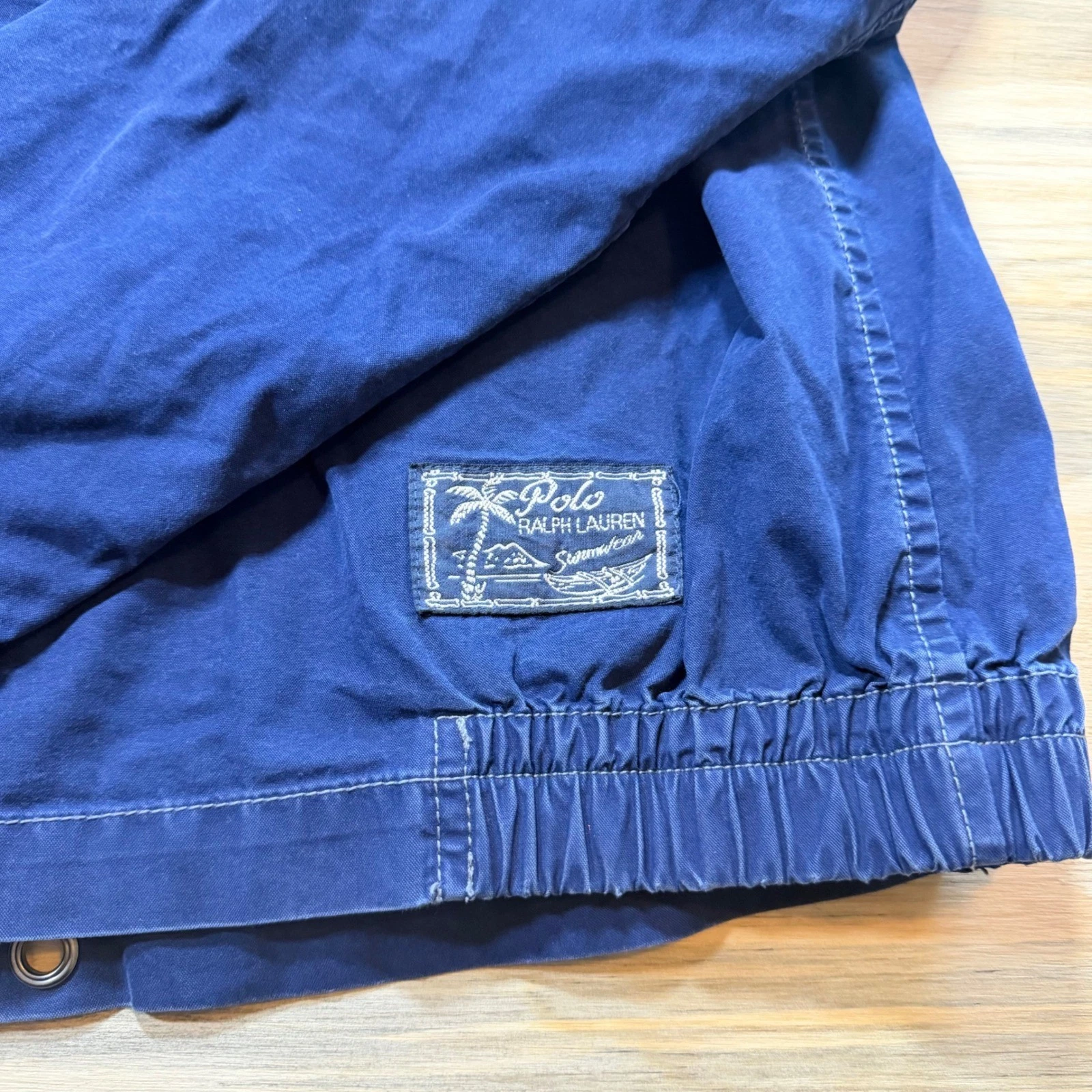 Polo Ralph Lauren Mens XL Blue Big Pony Full Zip Hooded Windbreaker Jacket image 5