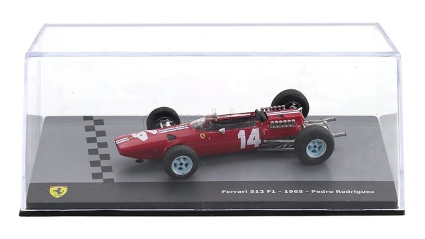 Modellauto Statisch Ferrari F1 512 1965 Pedro Rodriguez Mit Vitrine 1/43-image