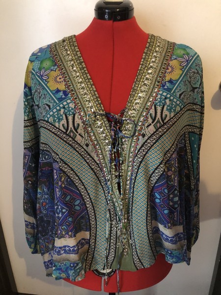 CAMILLA Silk Blouse/Kaftan O/S Multicolor, Embellished