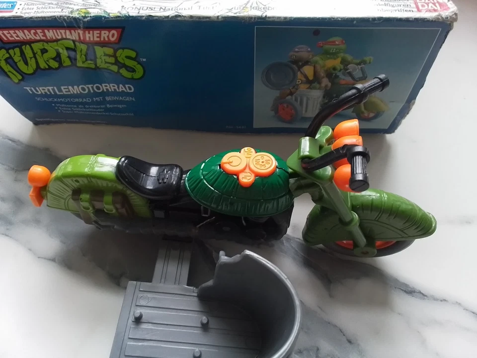 Vintage Original Teenage Mutant Ninja Turtles Turtlecycle With Box - Image 2 of 4