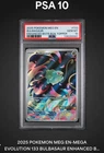 Pokémon Bulbasaur 133 Stamped Promo Mega Evolution PSA 10