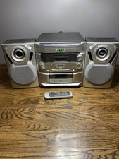 Emerson MS-9700 Stereo Cassette 6-Disc Changer AM/FM Home Audio System Read Desc