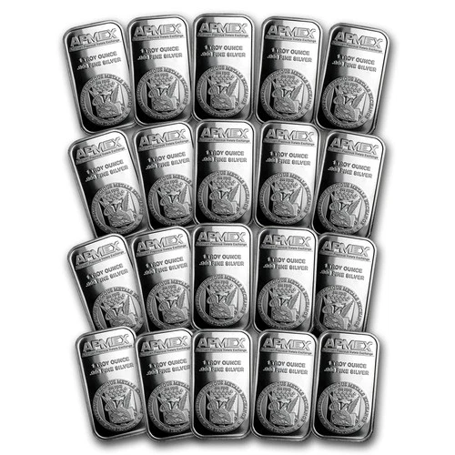 1 oz Silver Bar - APMEX (Lot of 20) .999 Fine Silver