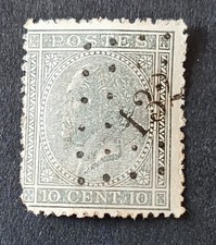 TIMBRE BELGIQUE BELGIE 1866 ROI LEOPOLD I