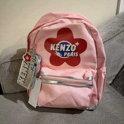 Kenzo Kids Pink Backpack Flower Logo New With Tags 145504414