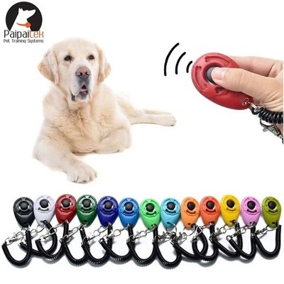 Dog Training Clicker with Wrist Strap Pet Puppy Cat Obedience Trainer Sound Aid