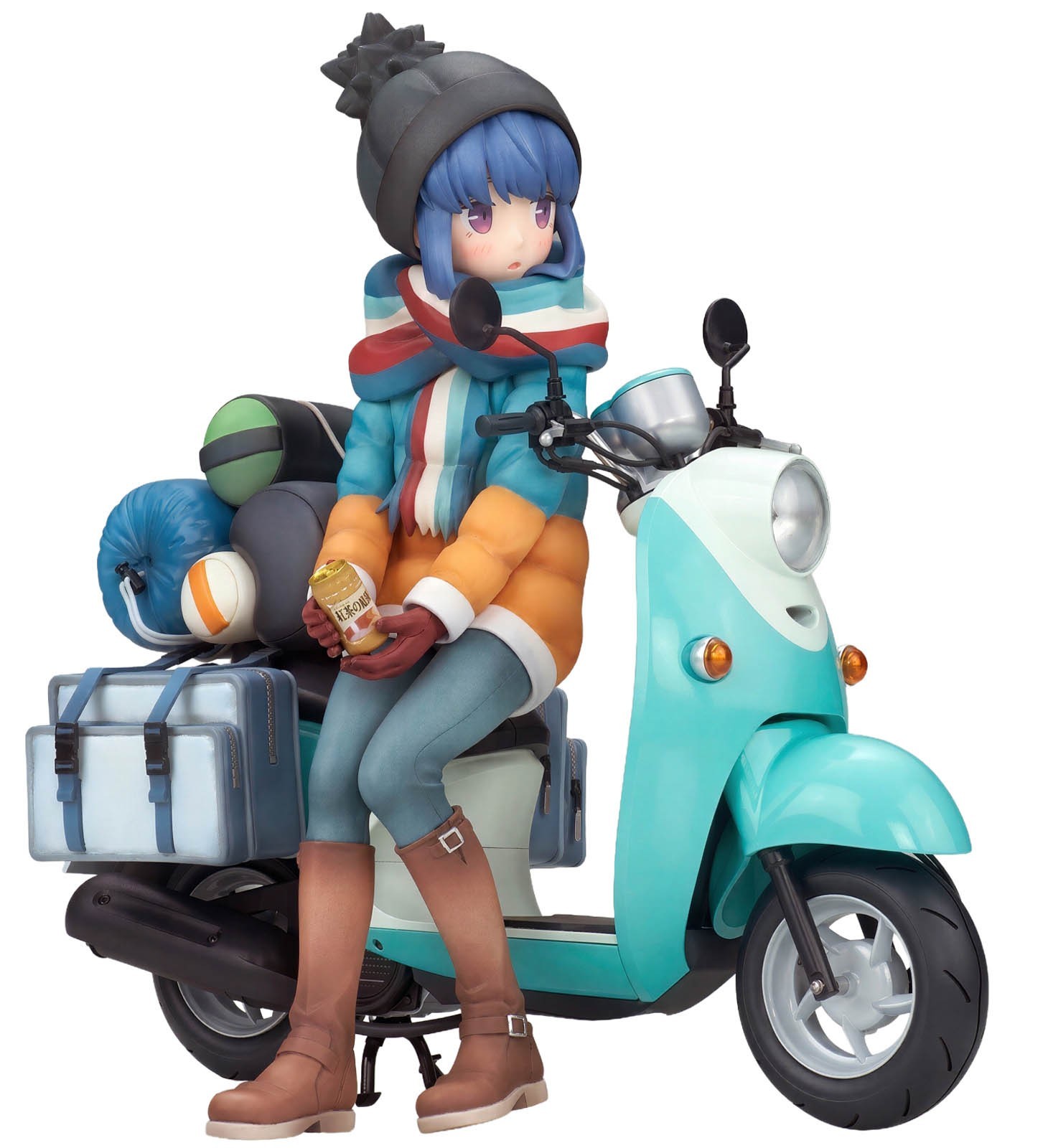Laid-Back Camp Rin Shima with Scooter 1/10 Scale Anime PVC Figure Figurine Alter