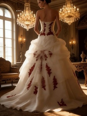 white wedding dress with burgundy sash Suzhoufashion Burgundy Homecoming Dresses Corset Strapless Tight Short  Cocktail Dresses – suzhoufashion main image 0