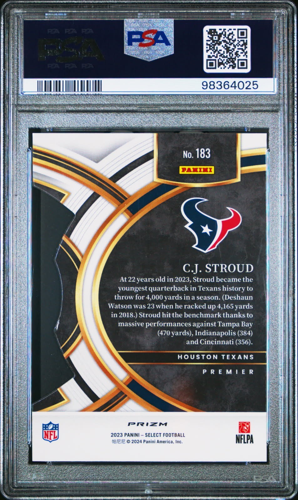 2023 Select CJ Stroud Die-Cut Silver Prizm RC #183 🔥PSA 10🔥 view 2