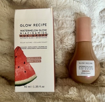 Glow Recipe Watermelon Niacinamide Hue Drops SUN GLOW Tinted Serum 40ml Full Sz