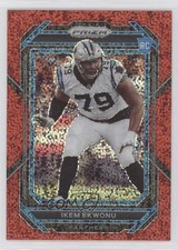 2022 Panini Prizm Rookies Red Sparkle Prizm Ikem Ekwonu #366 5b1