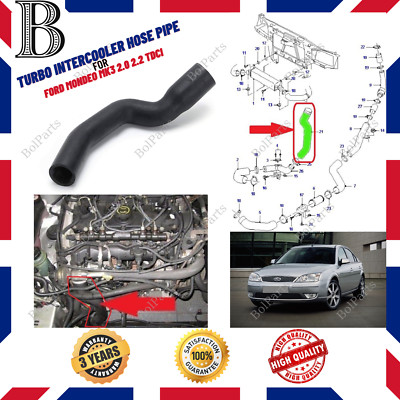 DURITE TURBO PIPE Intercooler Turbine 257Q6N696Aa Pour Ford Mondeo Mk3