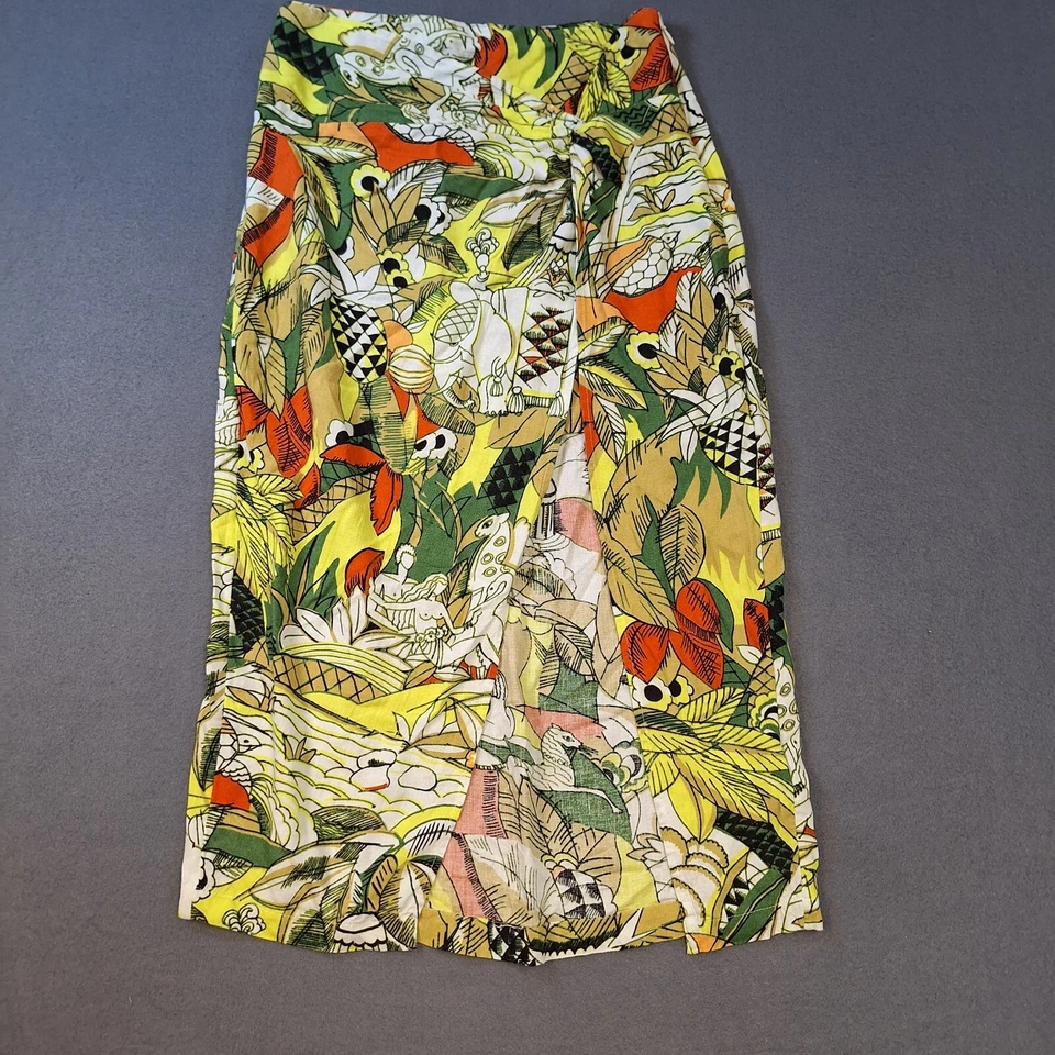 Urban Outfitters Tropical Knot Wrap Skirt Spring Summer Beach Jr Green Sz Small - Image 4 of 4