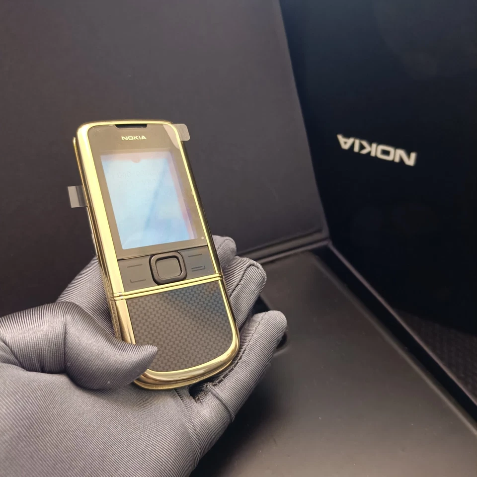 RARO NUEVO Nokia 8800 Oro Arte Carbono 8800e Repuestos Carcasa Cubiertas Estuche Foto 3 de 4