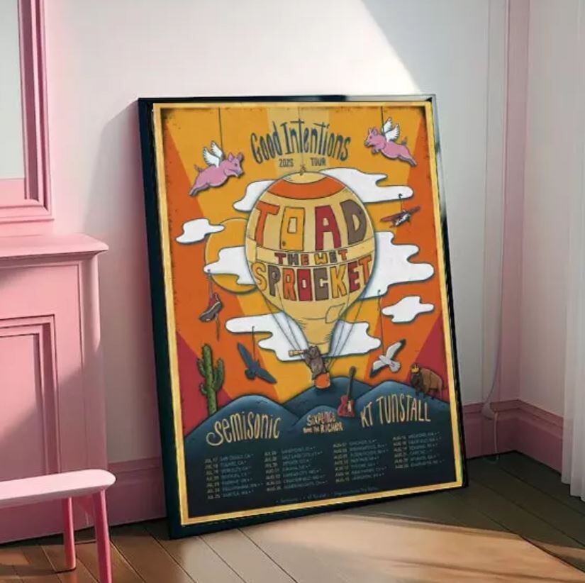Toad The Wet Sprocket Good Intentions 2025 Tour Poster