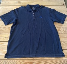 Tommy Bahama Men  s Short Sleeve Polo Shirt Size L Grey HH