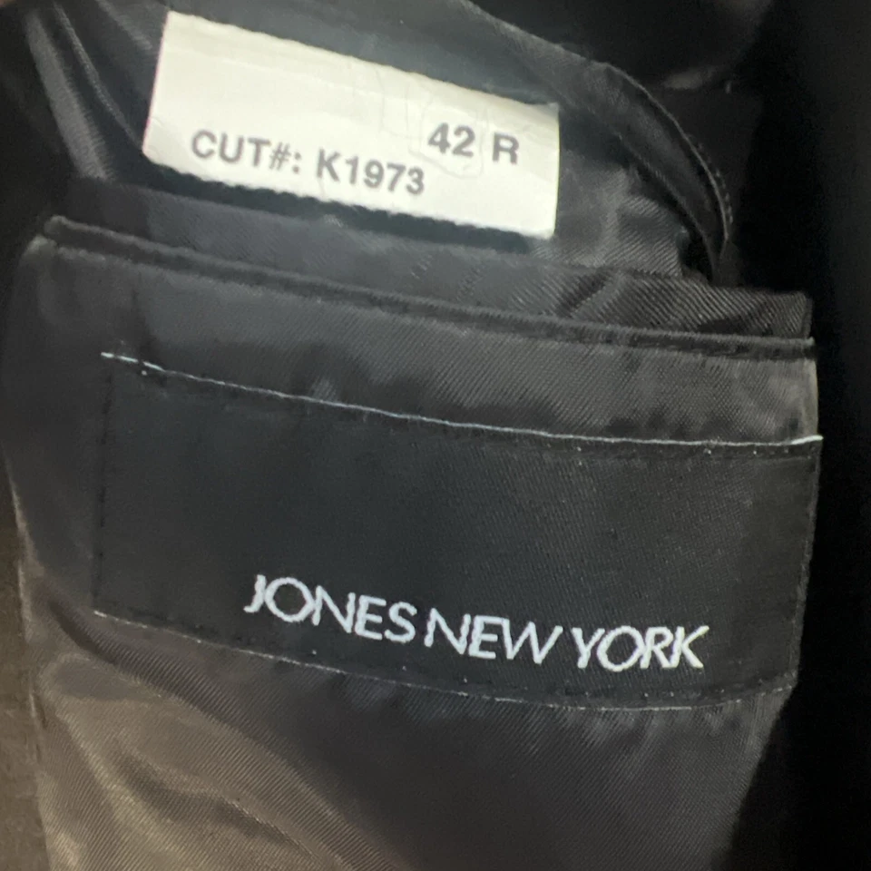 Abrigo largo clásico de invierno vintage Jones New York de lana y cachemir 42R para hombre Foto 2 de 4