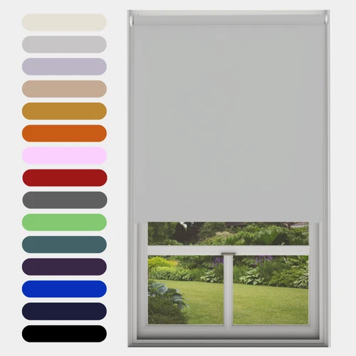 BLACKOUT ROLLER BLINDS - THERMAL FABRIC - UP TO 240CM WIDTH 210CM DROP - Picture 1 of 22