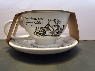 Silver Buffalo Disney Winnie the Pooh Coffee/Tea And Saucer Set 12 Oz.