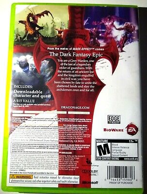 Dragon Age Origins (Microsoft Xbox 360) Original Release Complete  14633159806