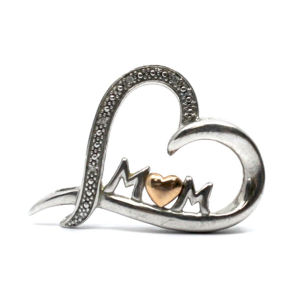 Helzberg HDS Mother Heart Pendant in Sterling Silver 14K Rose