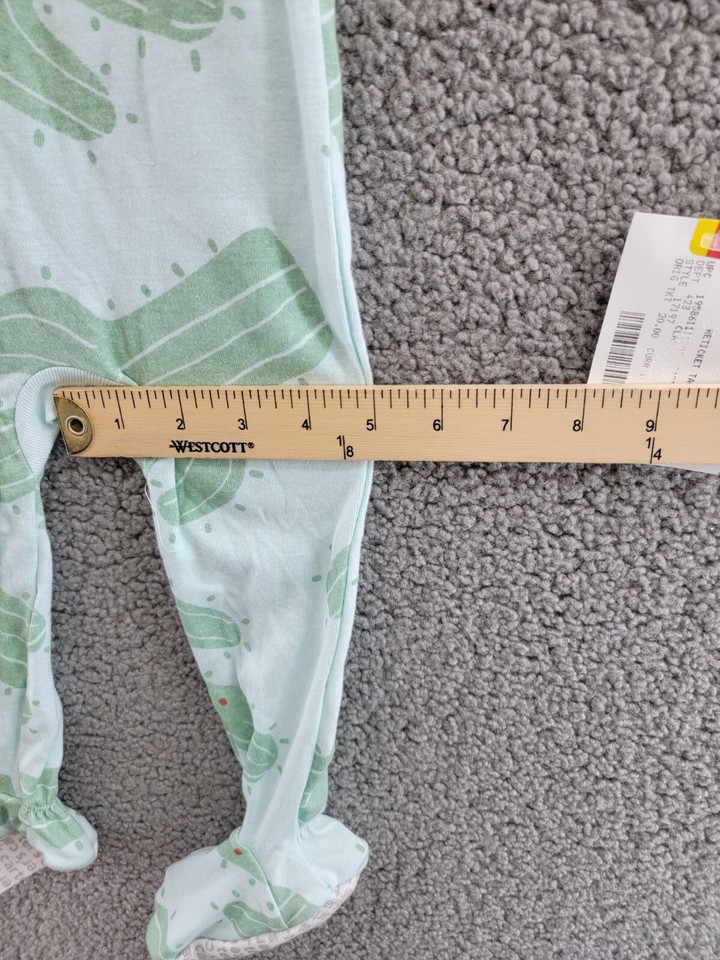Carter's Snug Fit Footed Cactus Pajamas Baby Boys 18M Green Combo Full