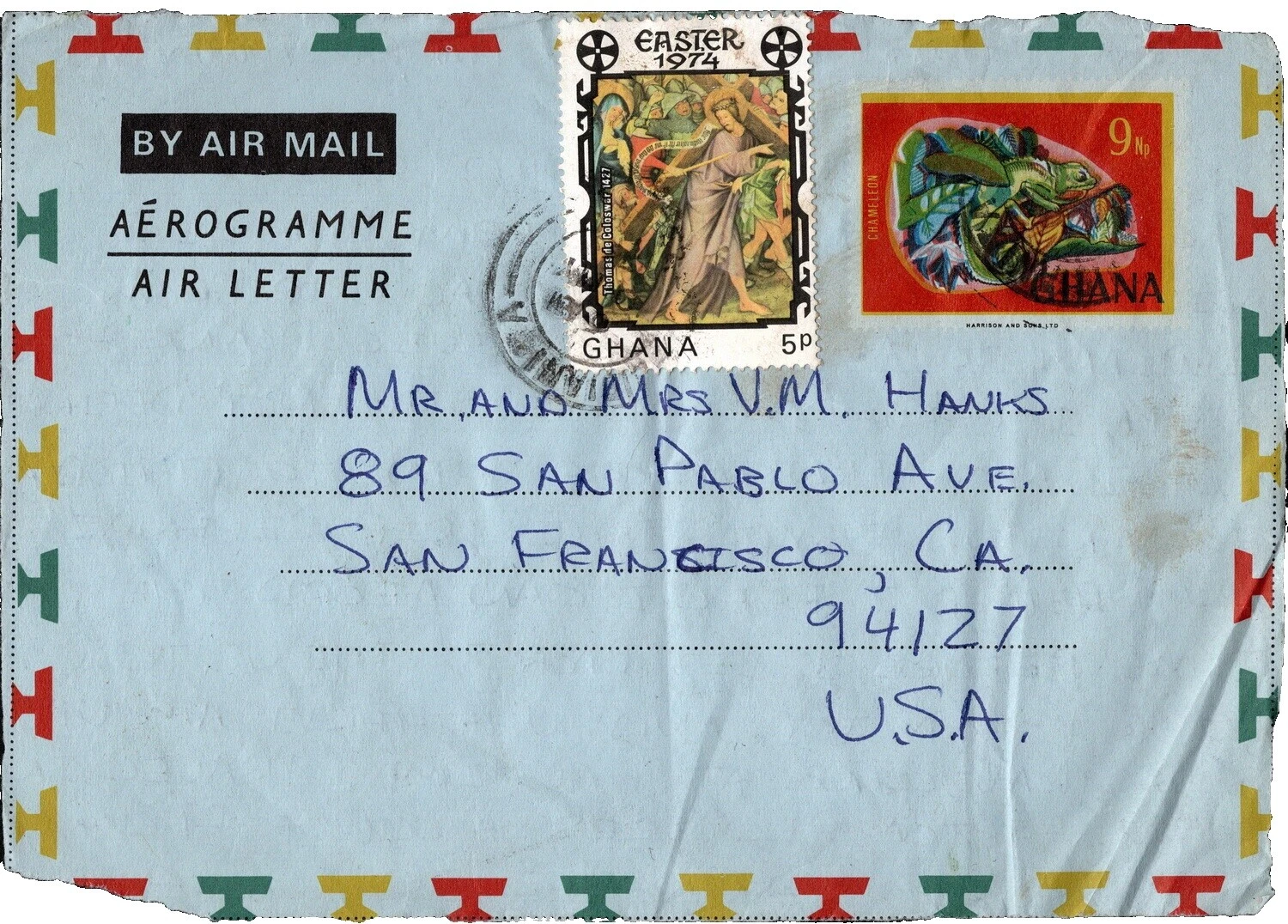 航空邮件加纳邮票