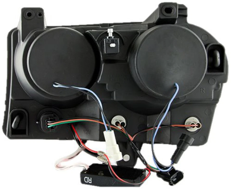 Proyector Anzo USA 121152 Chrysler 300 con halo/negro transparente con reflejo ámbar... Foto 2 de 4