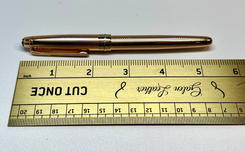 Montblanc 1980's "Noblesse" Gold Fountain Pen; 14K Fine Nib; Cartridge/Converter - Picture 23 of 24