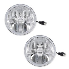 Holley Retrobright 3000k White Led 7 Round Head Light Pair For Classic Vehicles